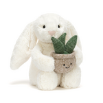 Jellycat Cream Bunny with Plant