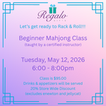 Beginner Mahjong Class - Tuesday, May 12, 2026