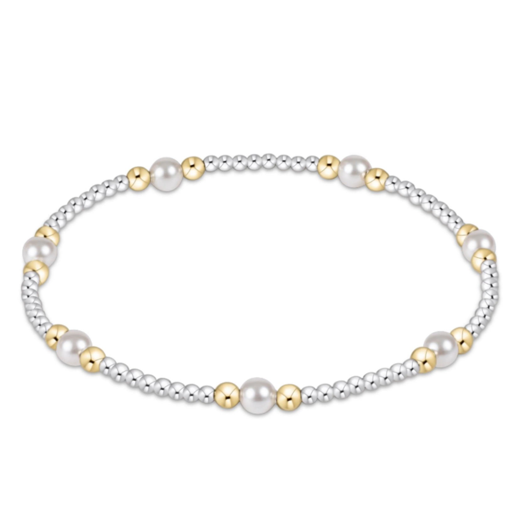 enewton Purpose Pearl 6mm Bead Bracelet Mixed Metal