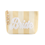 Bride Stripe Zip Pouch
