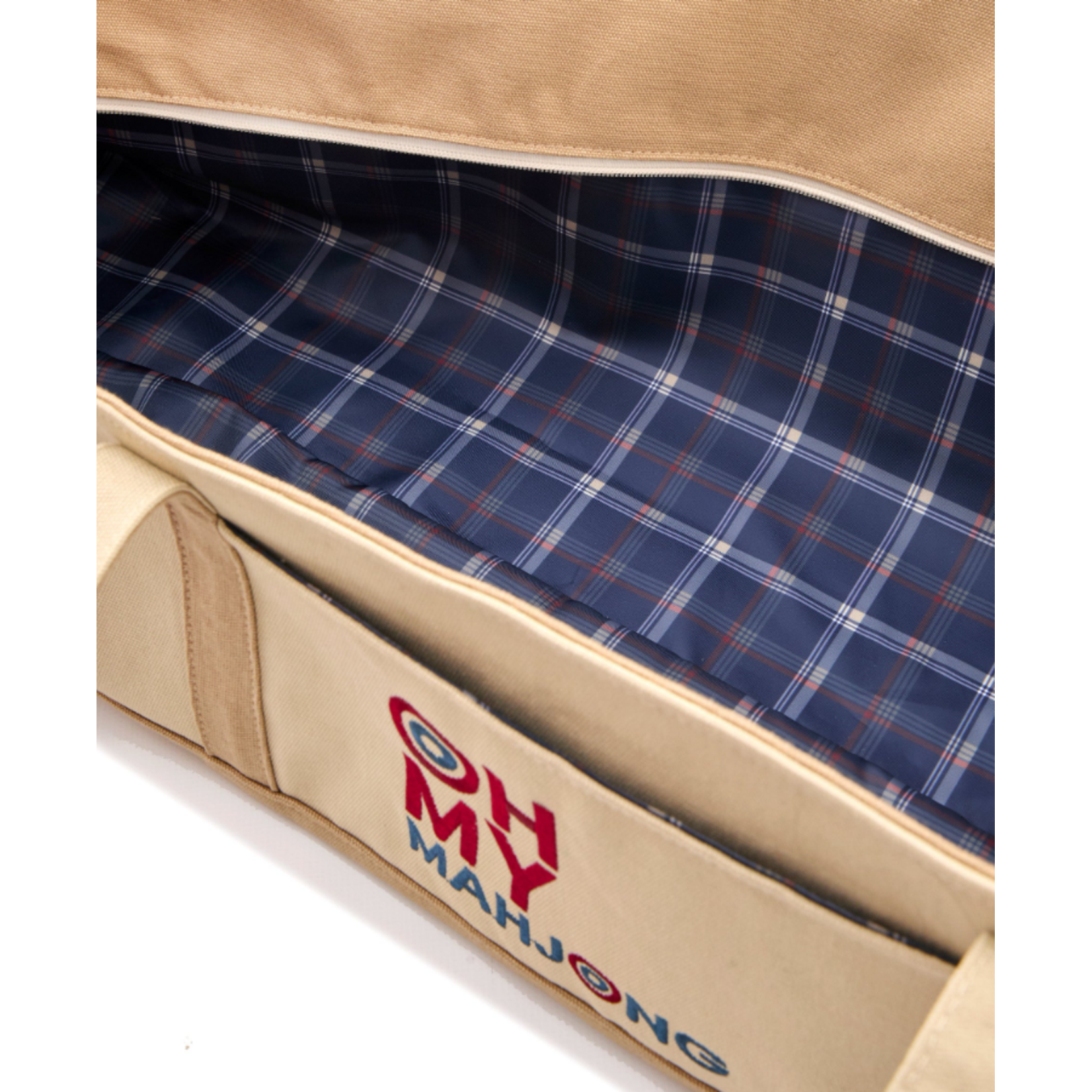 Oh My Mahjong Taupe Mat Storage Bag