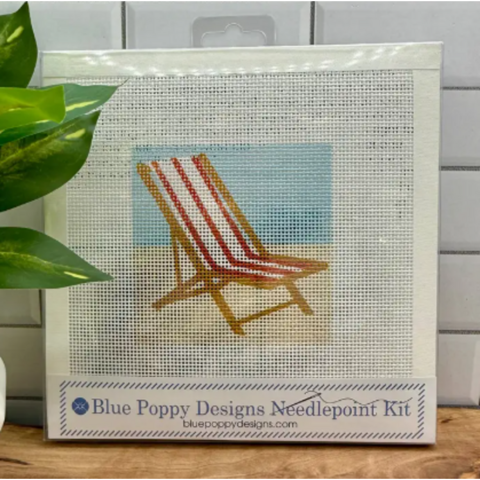 Blue Poppy Designs Beach Chair Needlepoint Kit