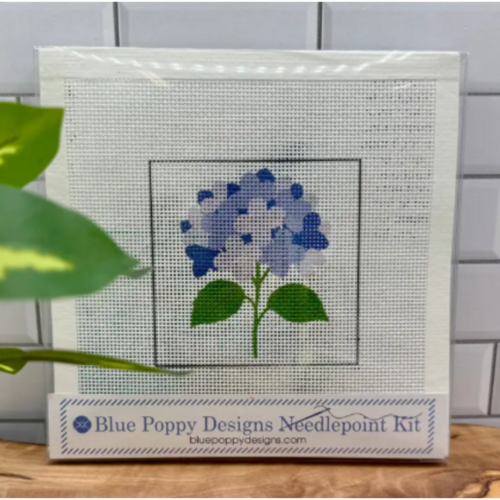 Blue Poppy Designs Blue Hydrangea Needlepoint Kit