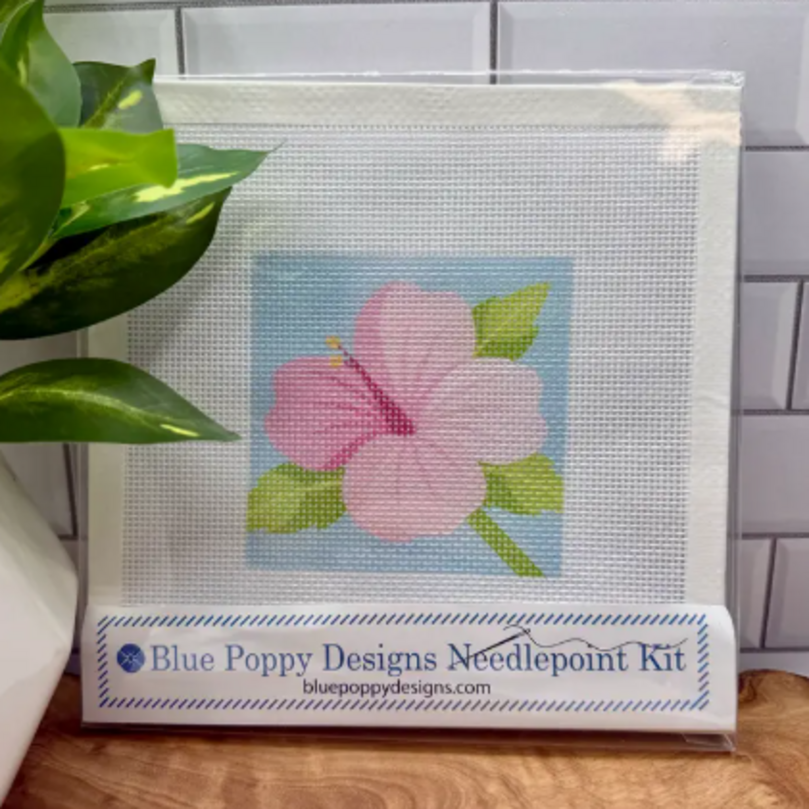 Blue Poppy Designs Hibiscus Flower Needlepoint Kit