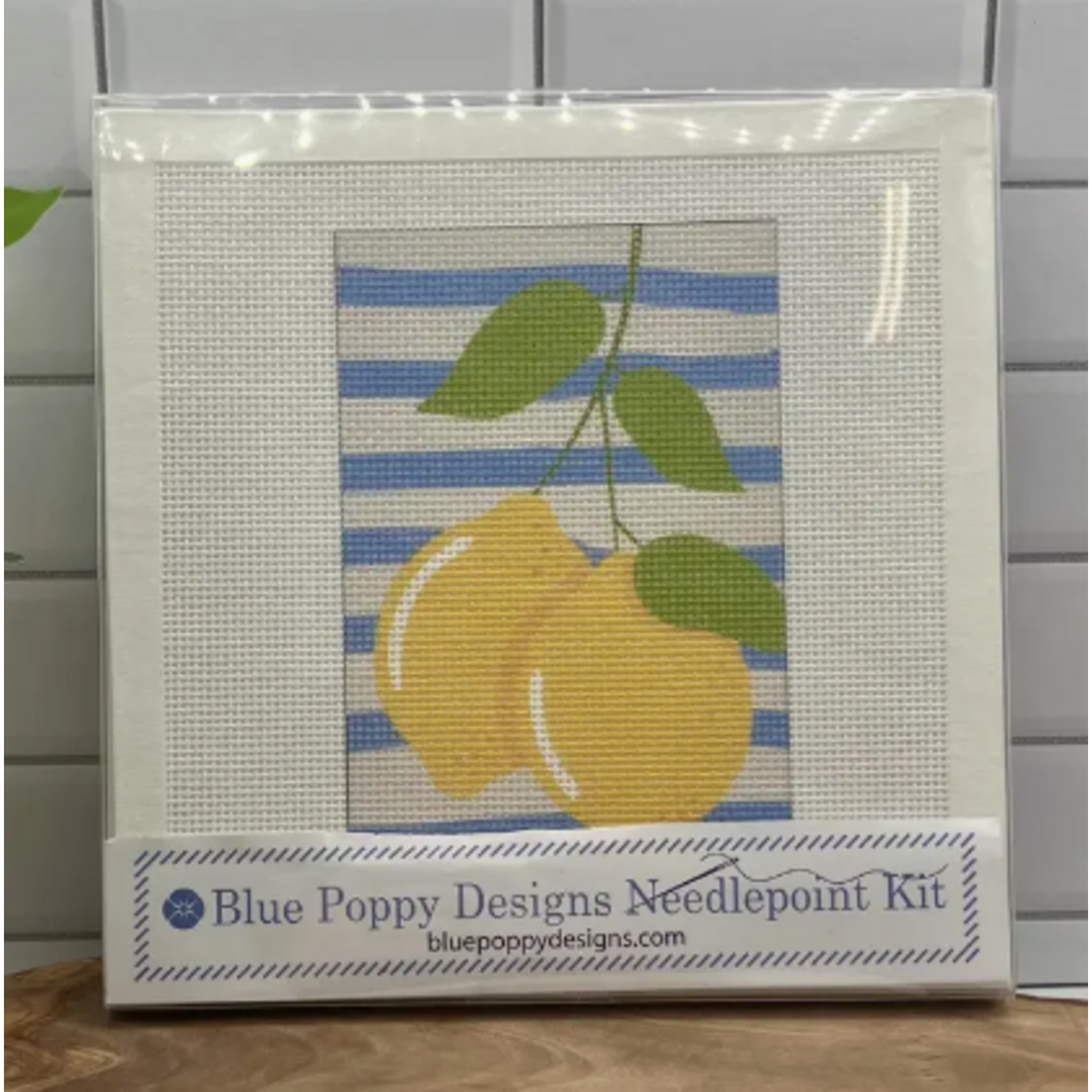 Blue Poppy Designs Two Lemons Needlepoint Kit