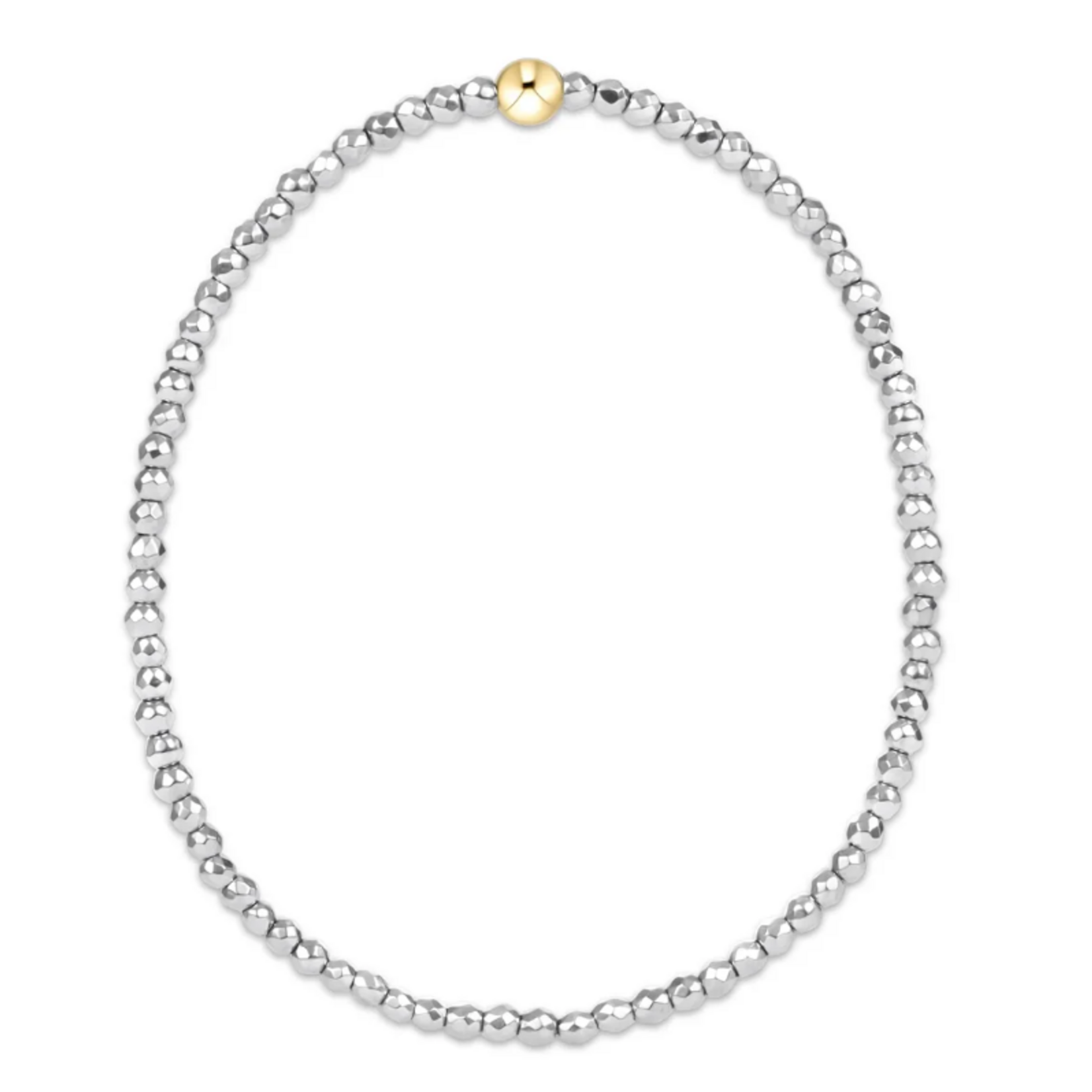enewton Silver Faceted Hematite 2mm Bead Bracelet