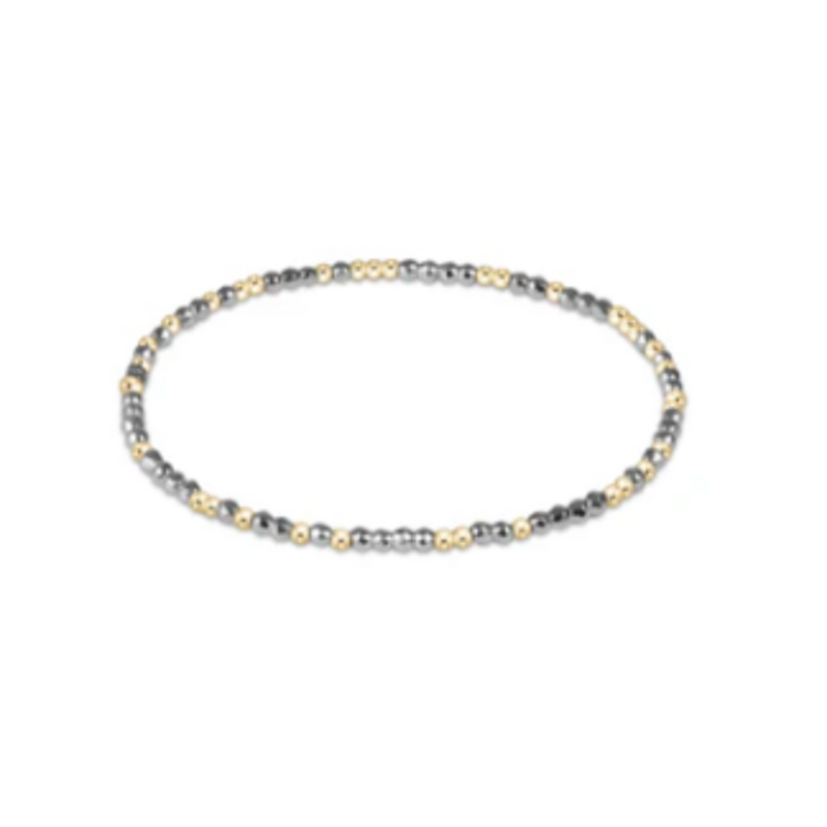 enewton Hope Unwritten Bright Silver Faceted Hematite 2mm Bead Bracelet
