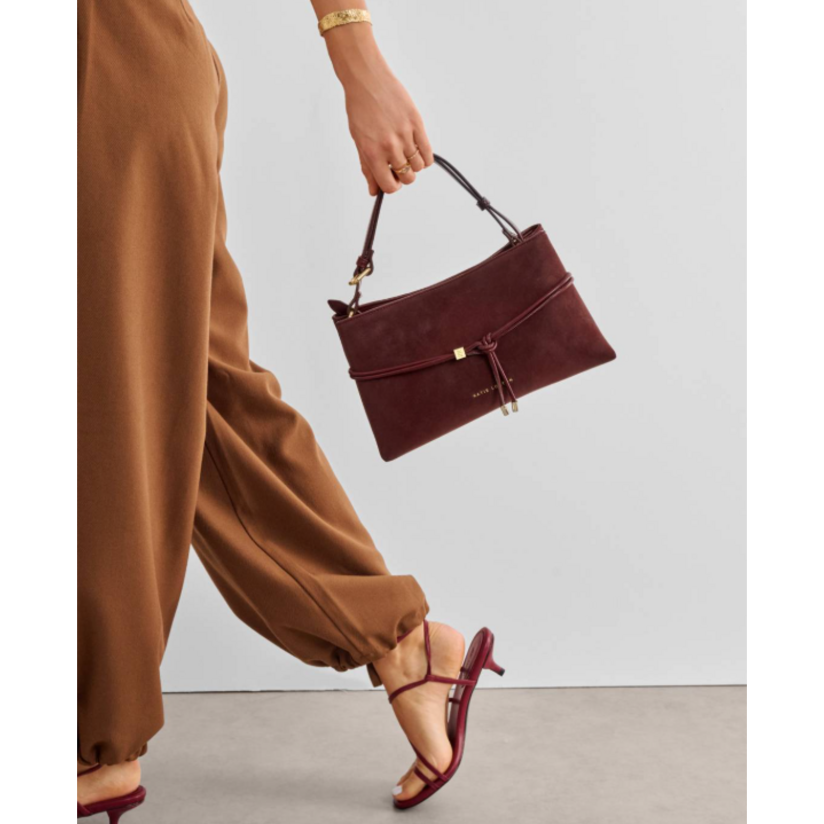 Lori Crossbody Bag - Cherry Suedette