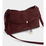 Lori Crossbody Bag - Cherry Suedette