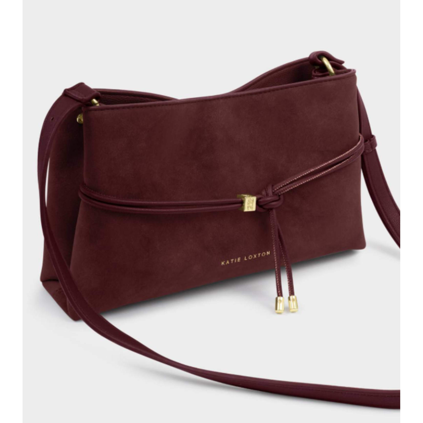 Lori Crossbody Bag - Cherry Suedette
