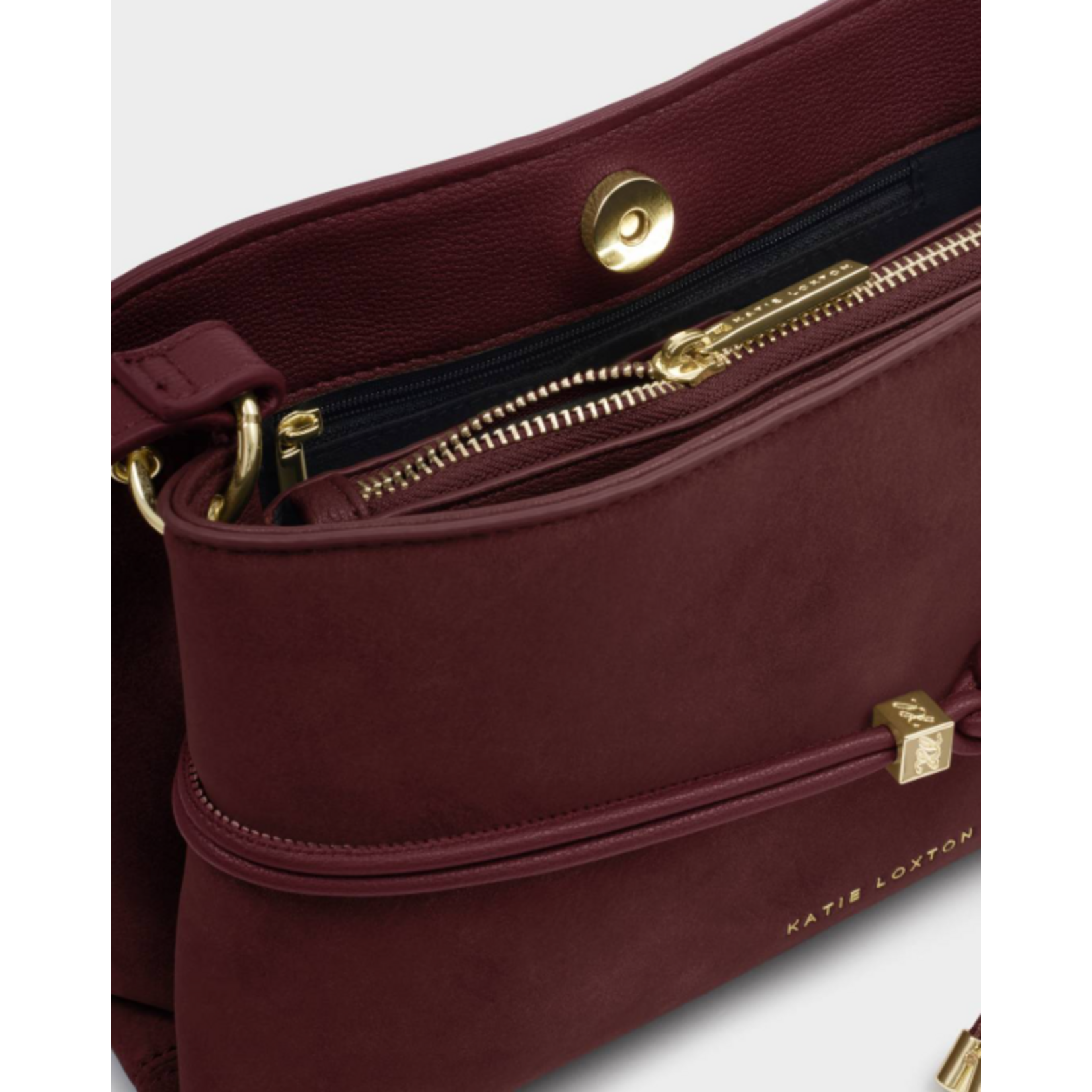 Lori Crossbody Bag - Cherry Suedette