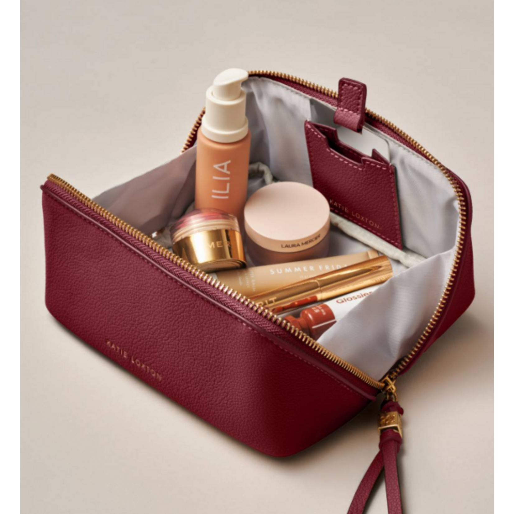 Fold-Out Mirror Make Up Bag