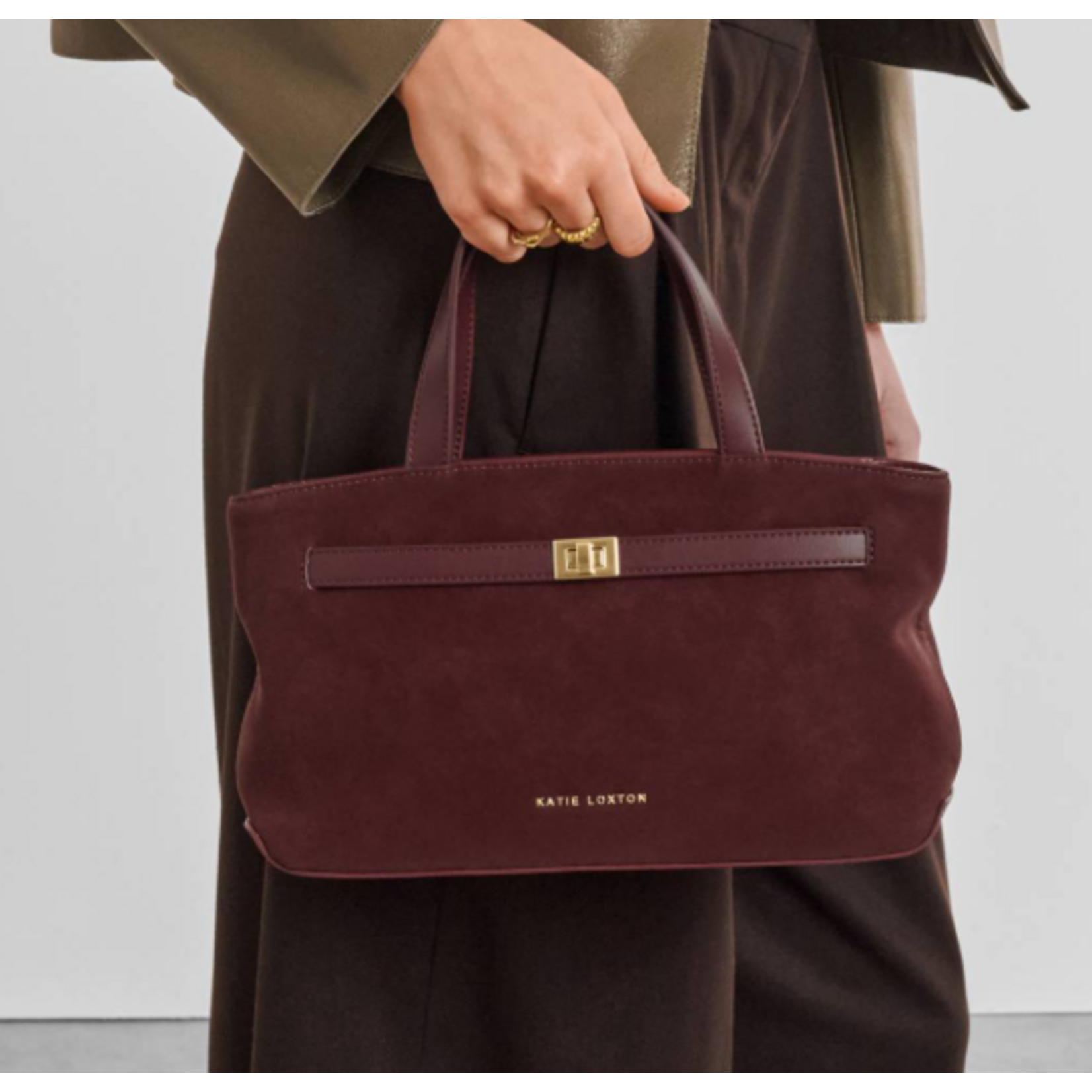 Orin Top Handle Crossbody Bag -Cherry