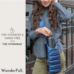 Wanderfull Navy Blue Shiny HydroBag with Matching Solid Navy Strap