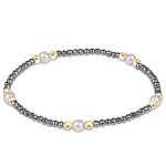 Purpose Pearl 4mm Silver Faceted Hematite Bracelet
