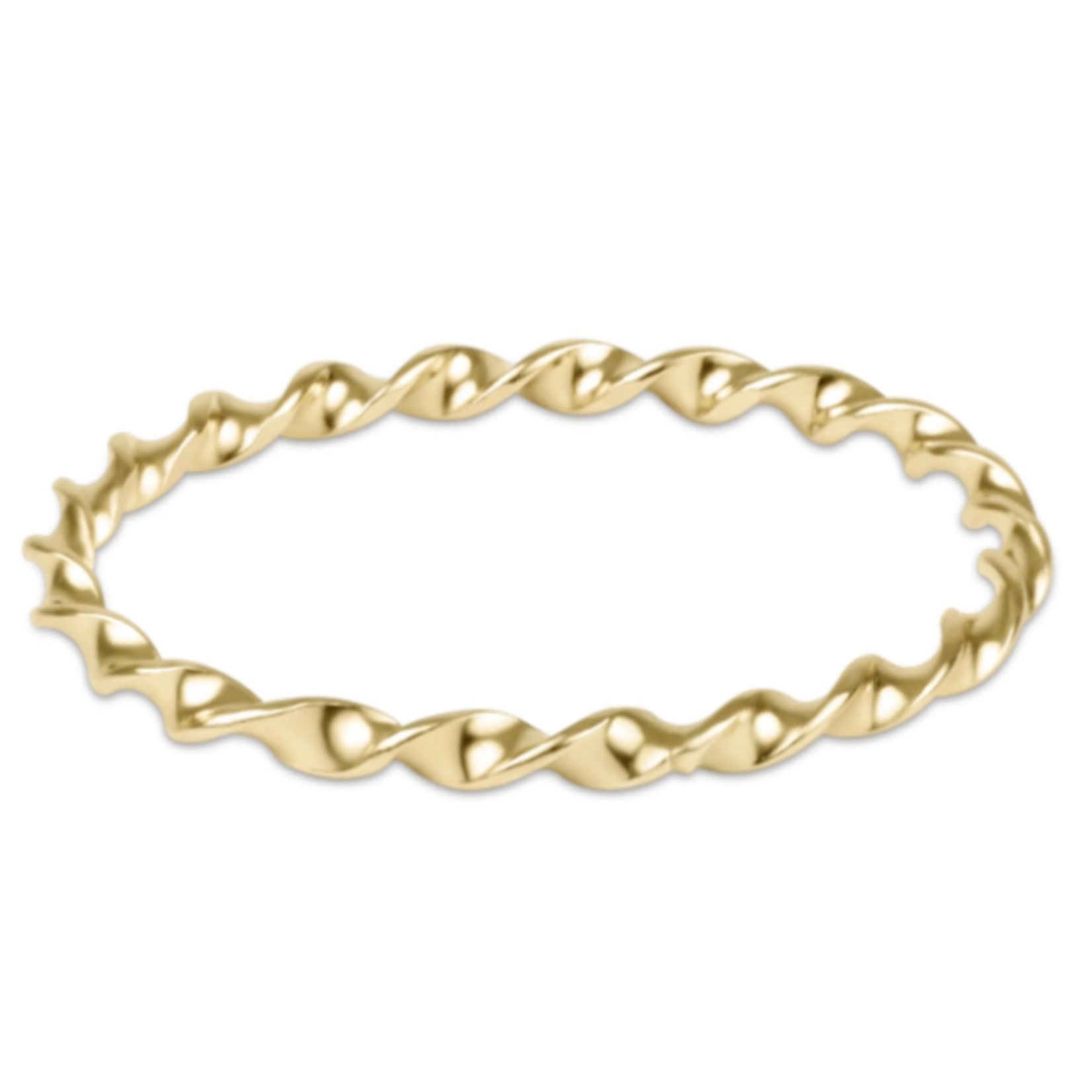 enewton Classic Gold Twisted Thin Band Ring