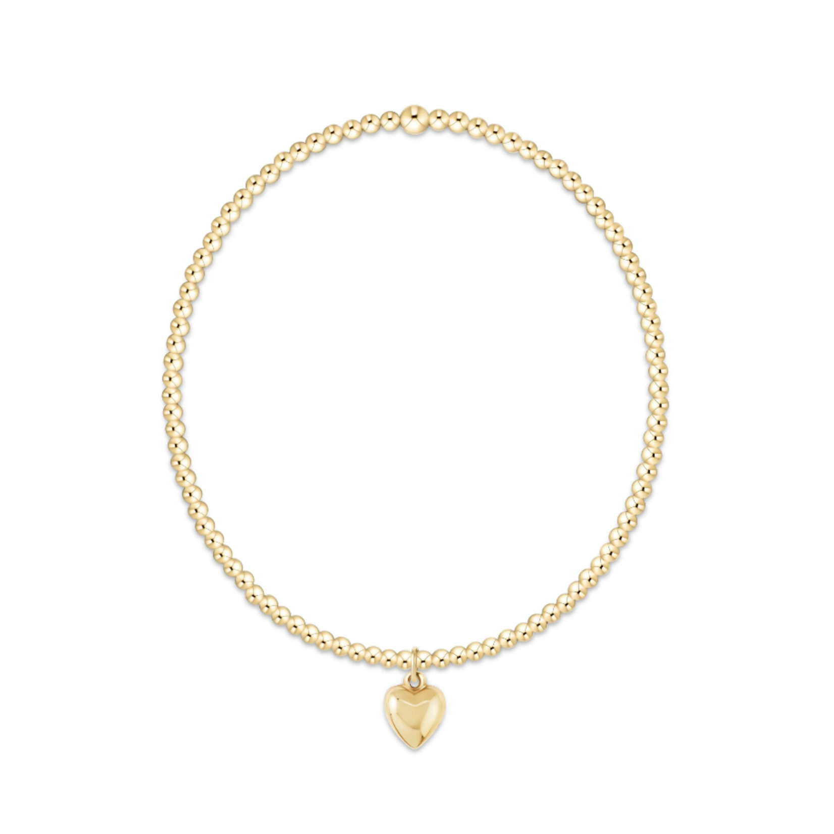 enewton Classic Gold 2mm Bracelet - Love Plush Small Gold Charm