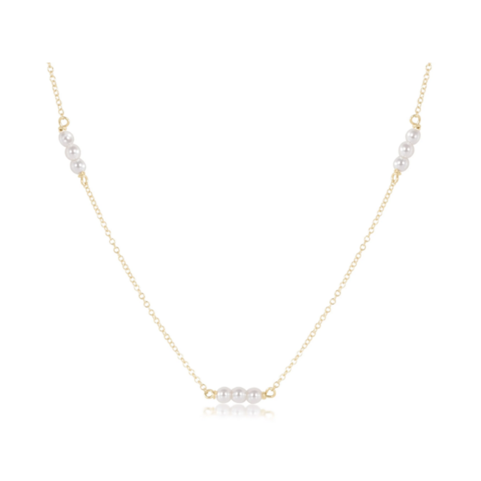 enewton 17" Choker Joy Simplicity Chain Gold Pearl 3mm