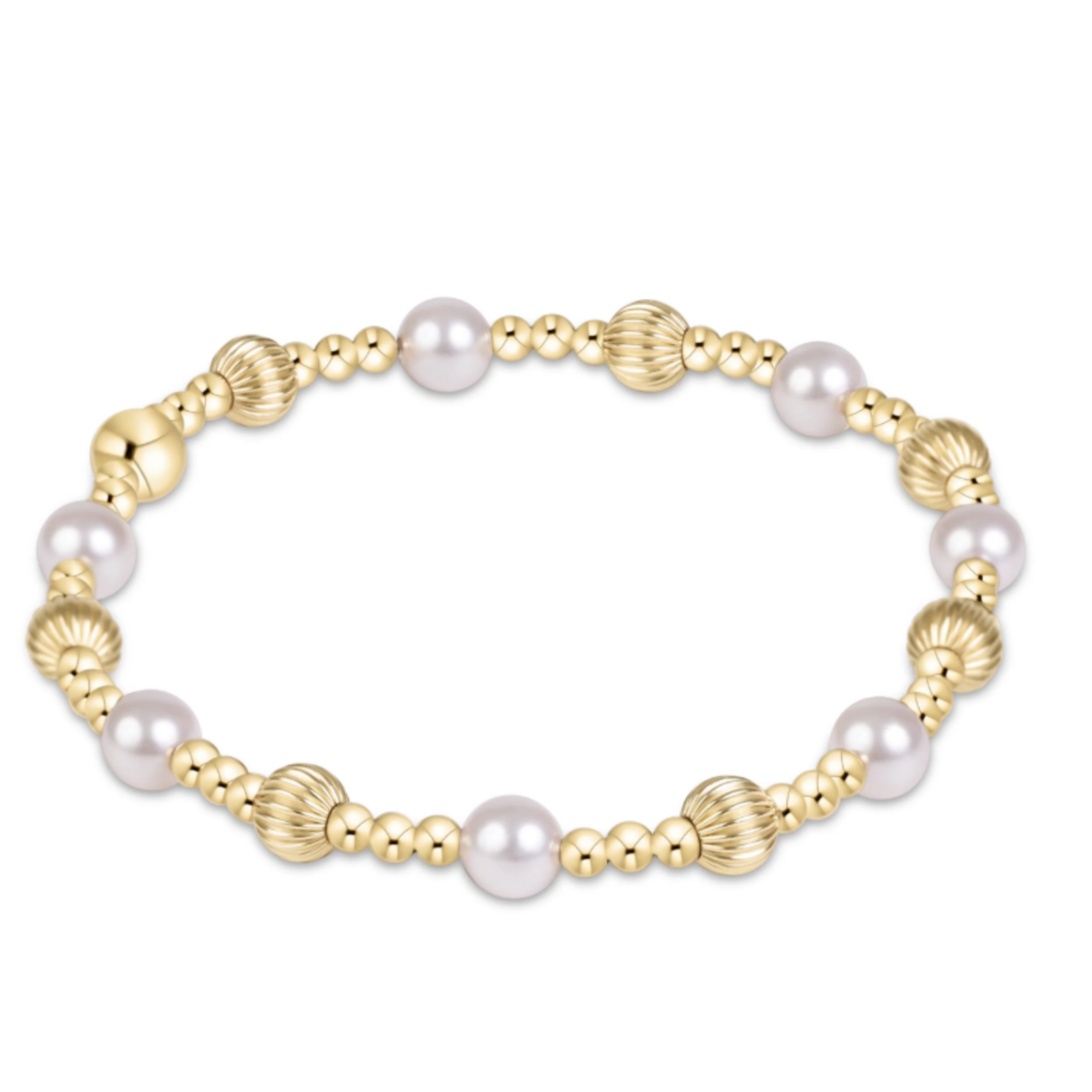 enewton Dignity Sincerity Gold 5mm Bracelet - Pearl
