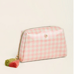 Cosmetic Pouch Gingham Pink