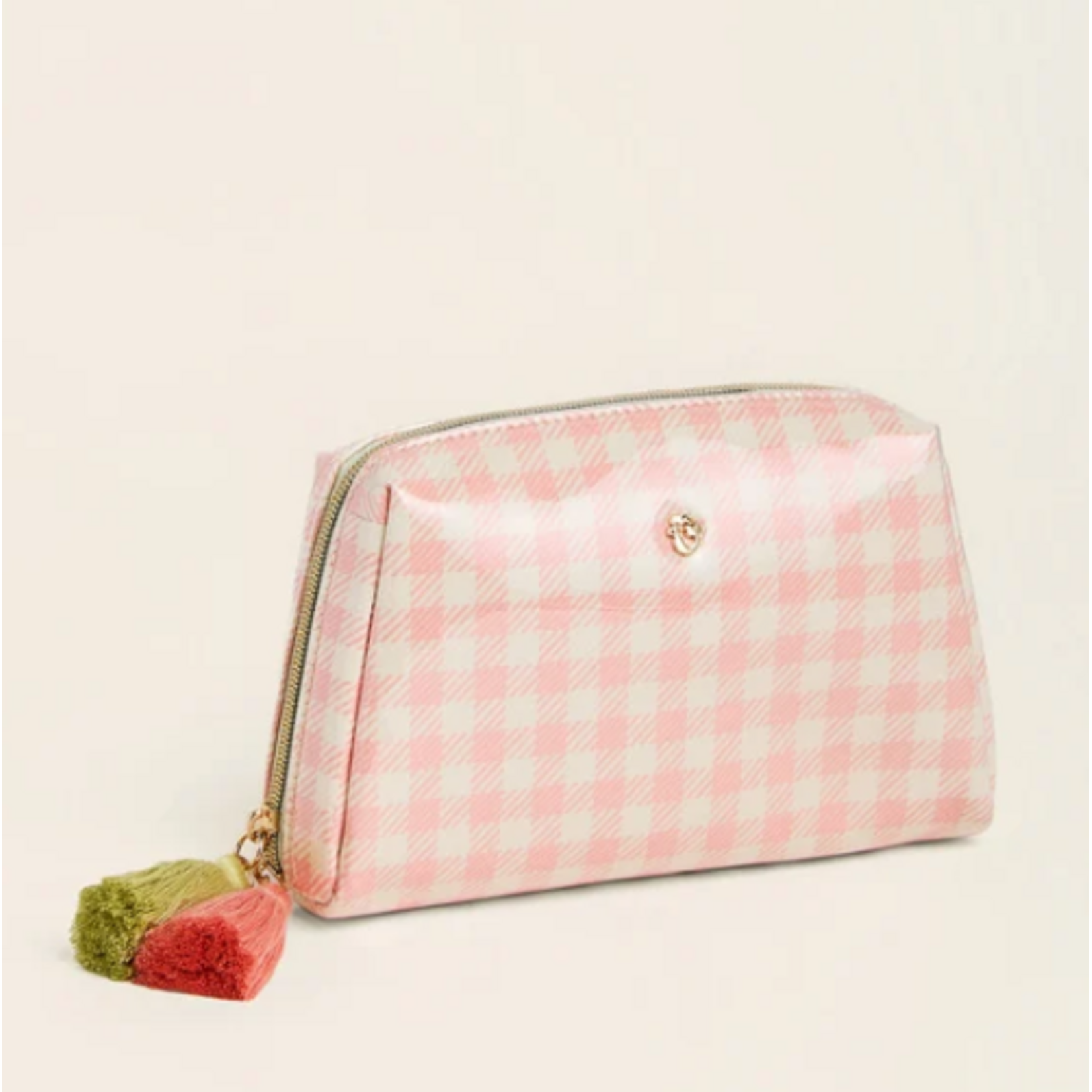 Cosmetic Pouch Gingham Pink