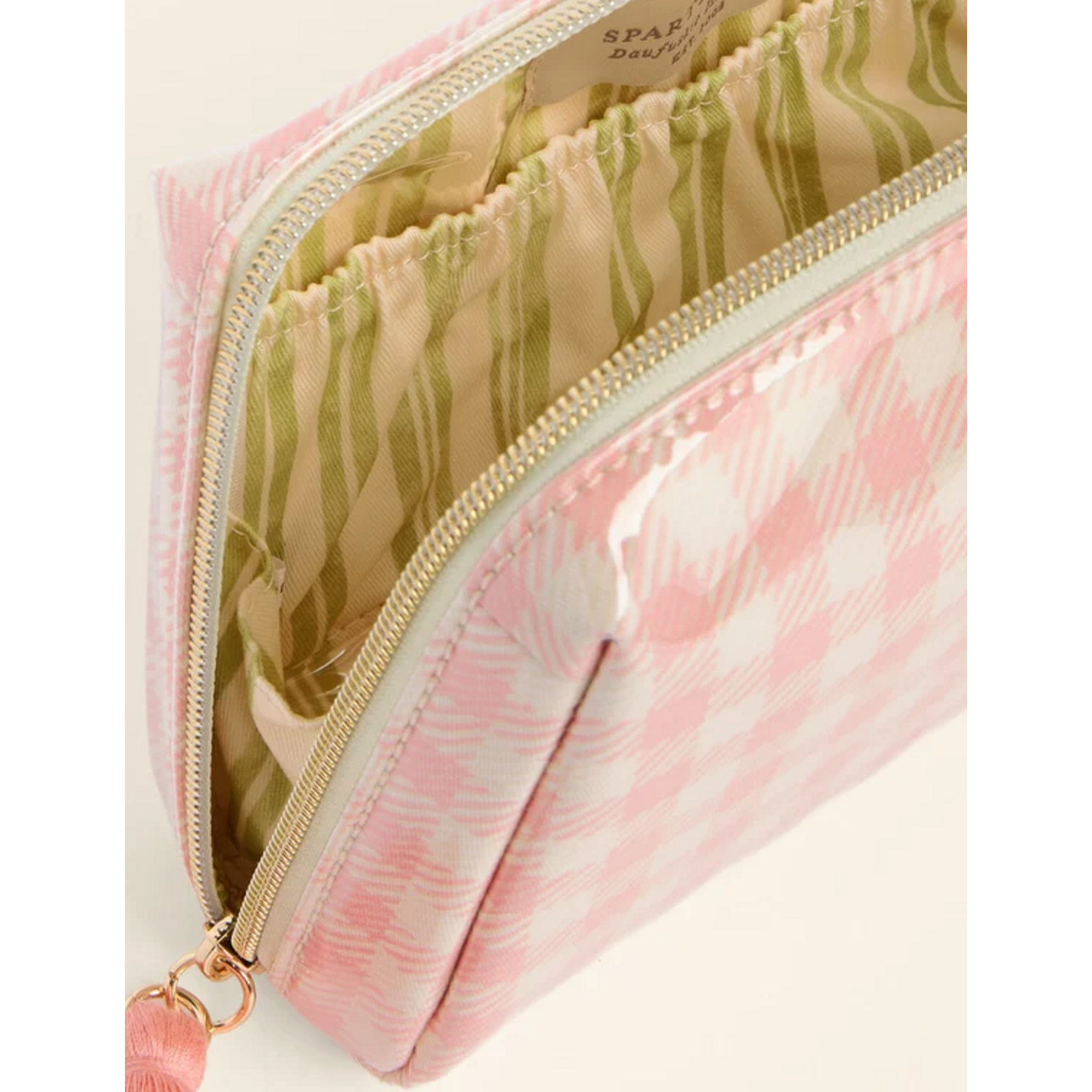 Cosmetic Pouch Gingham Pink