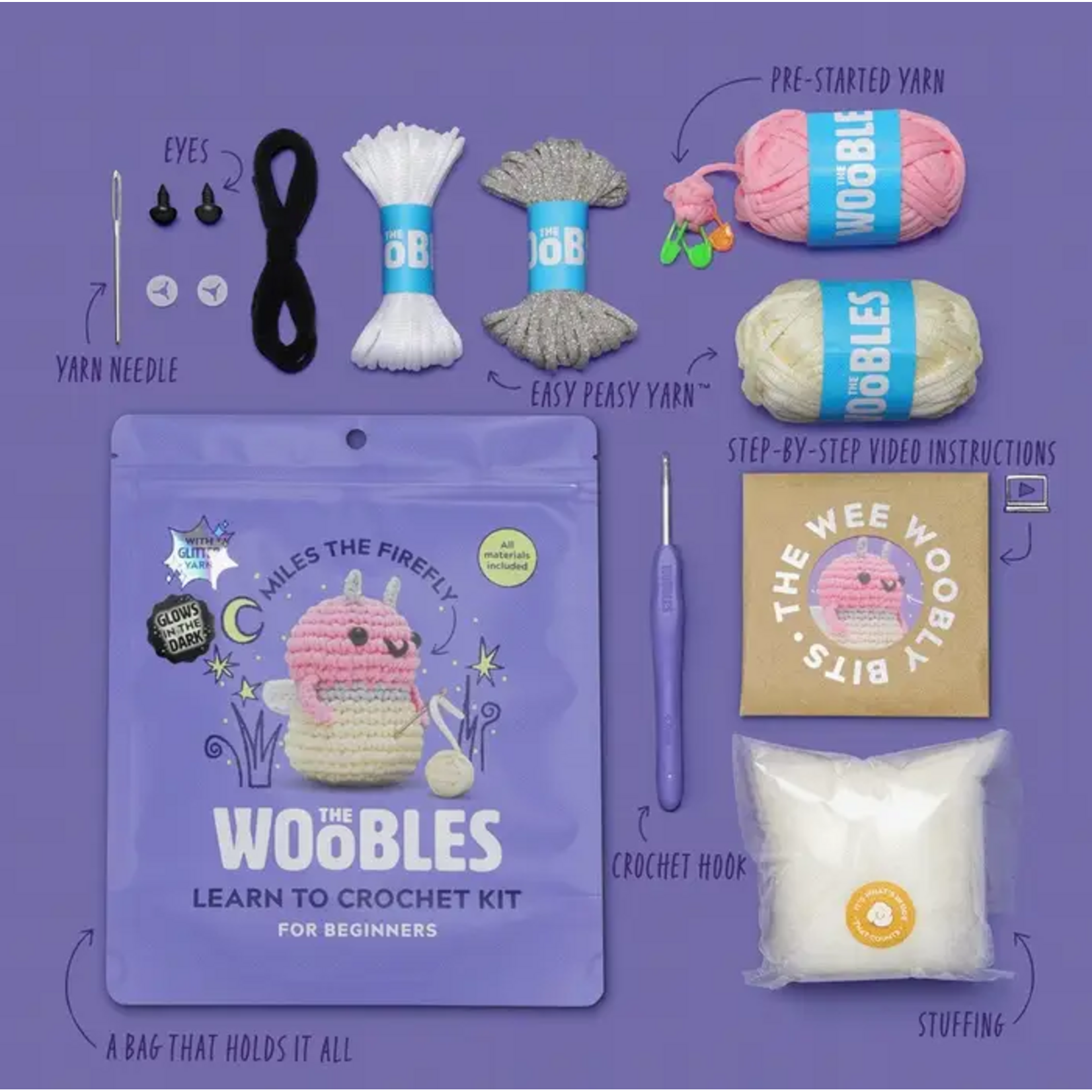 Woobles Miles the Firefly Crochet Kit