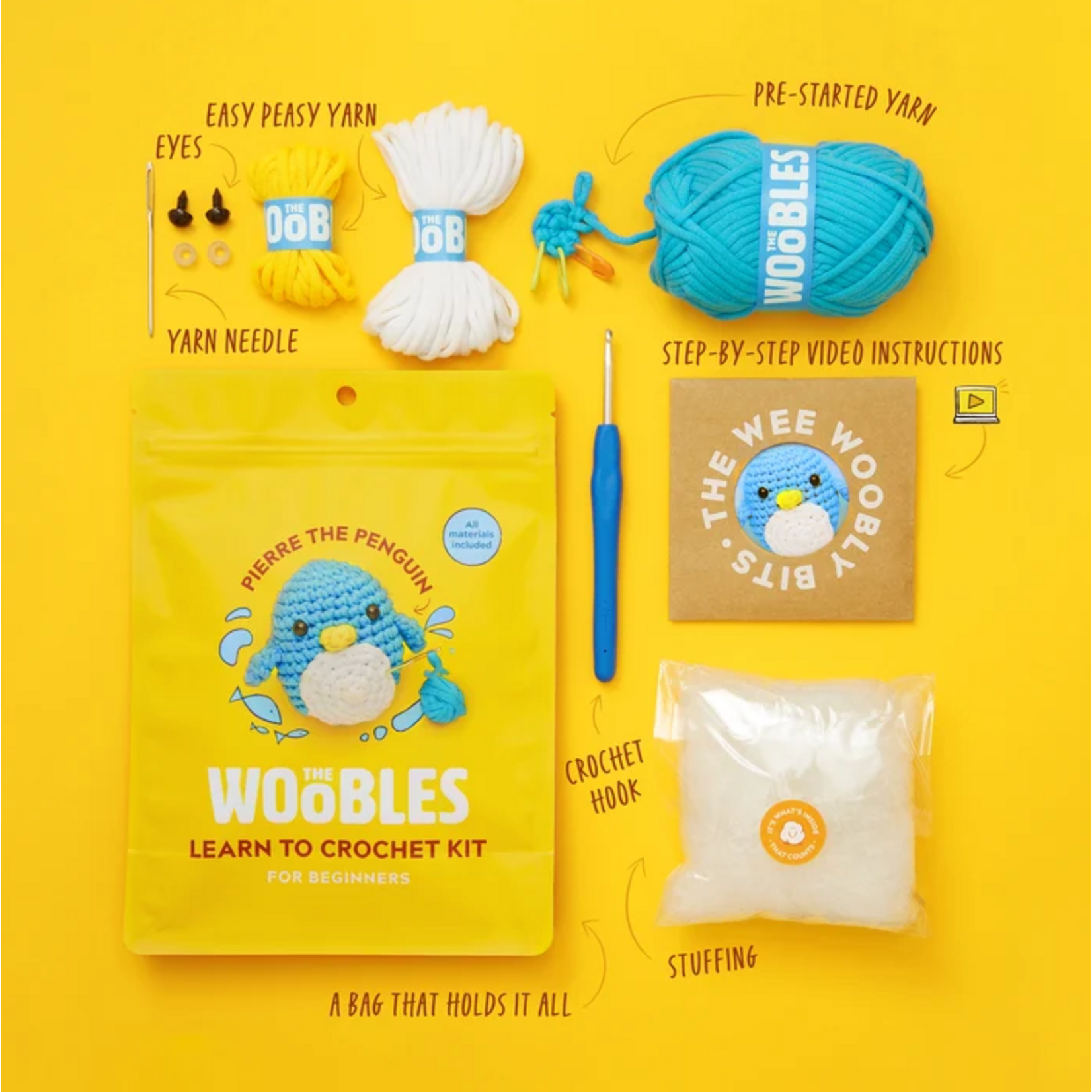 Woobles Pierre the Penguin Crochet Kit