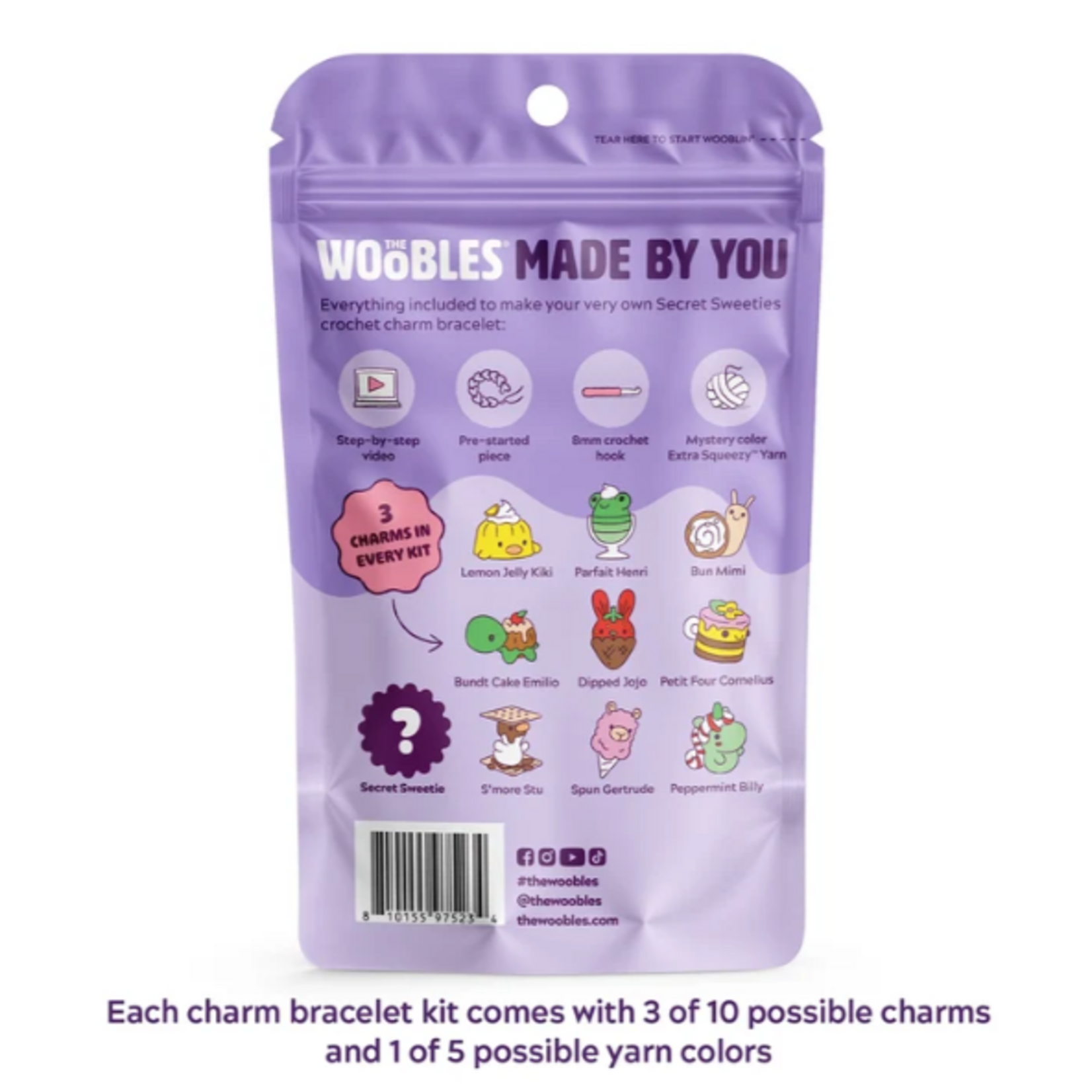 Woobles Secret Sweeties Charm Bracelet