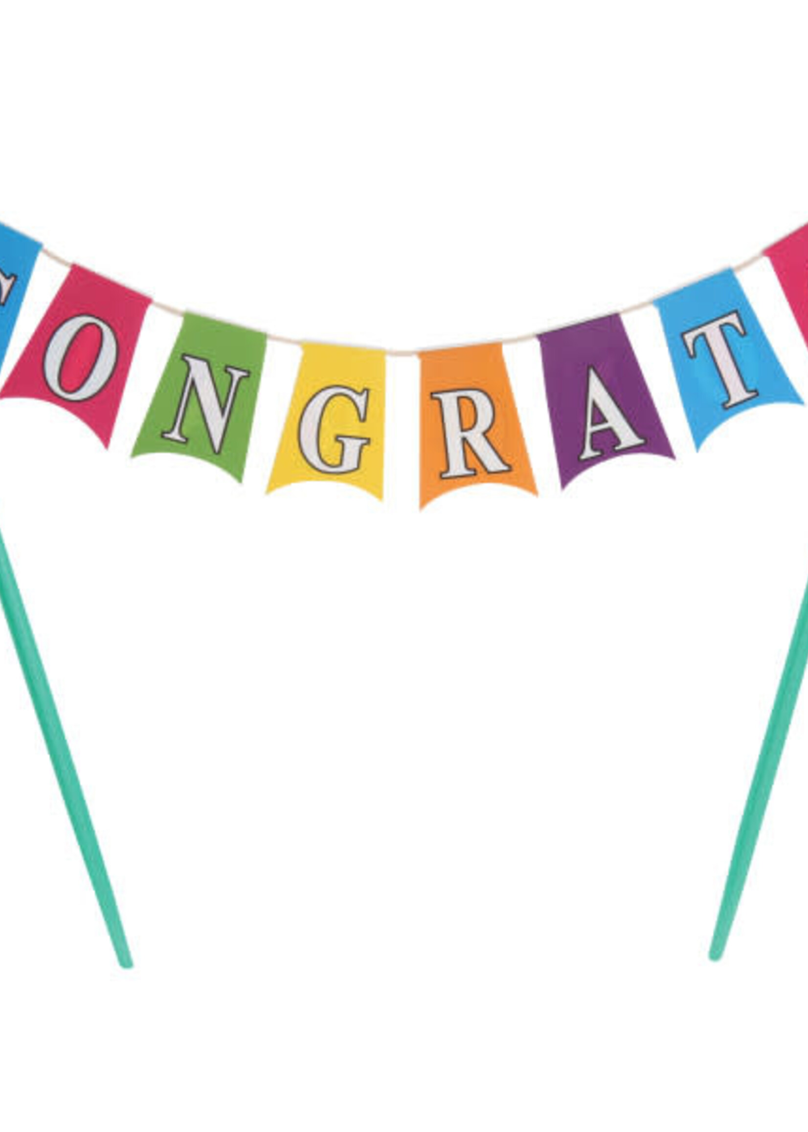 Congratulations Banner CAKE TOPPER