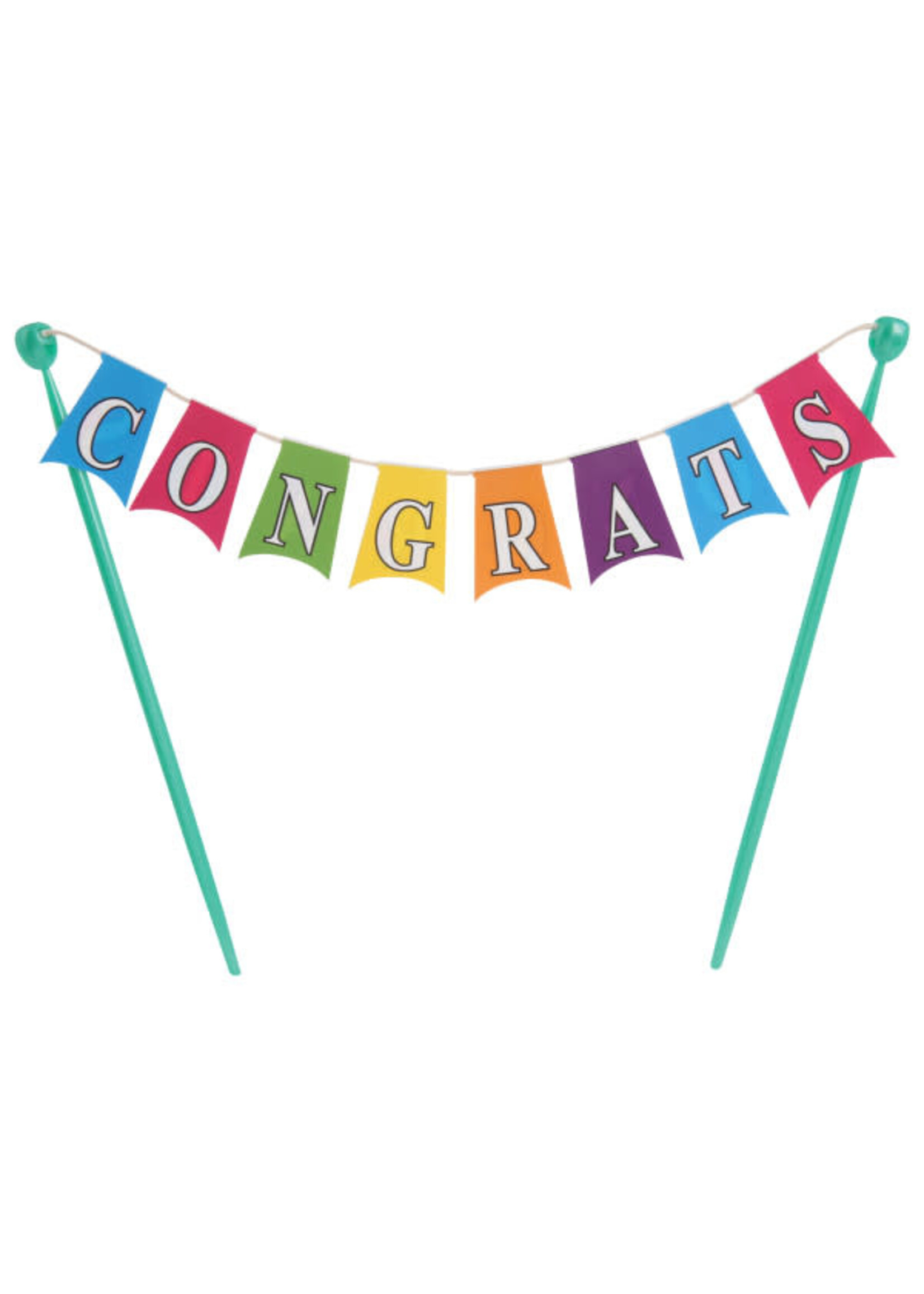 Congratulations Banner CAKE TOPPER