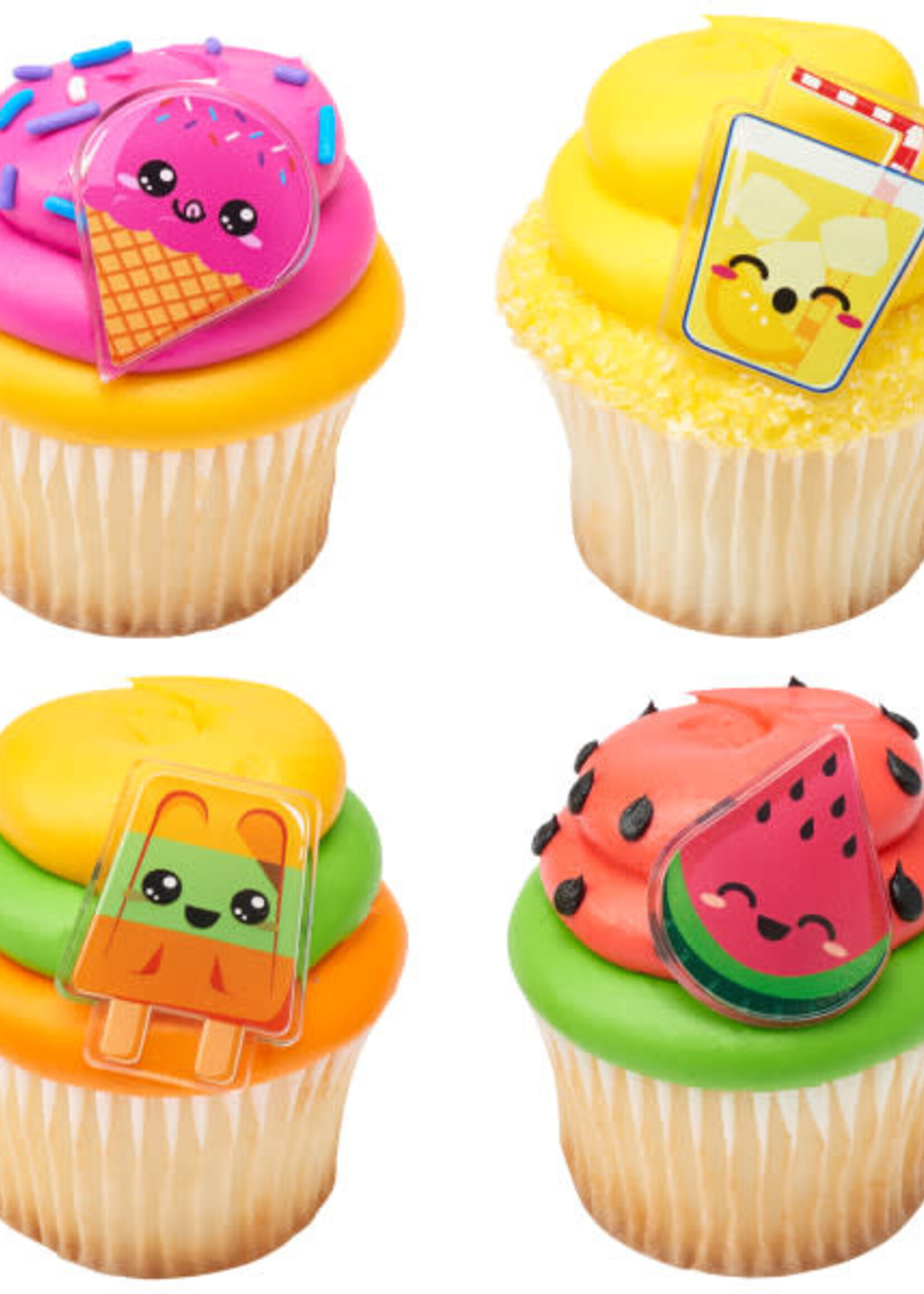 Cool Summer Treats Cupcake Rings 4/pkt