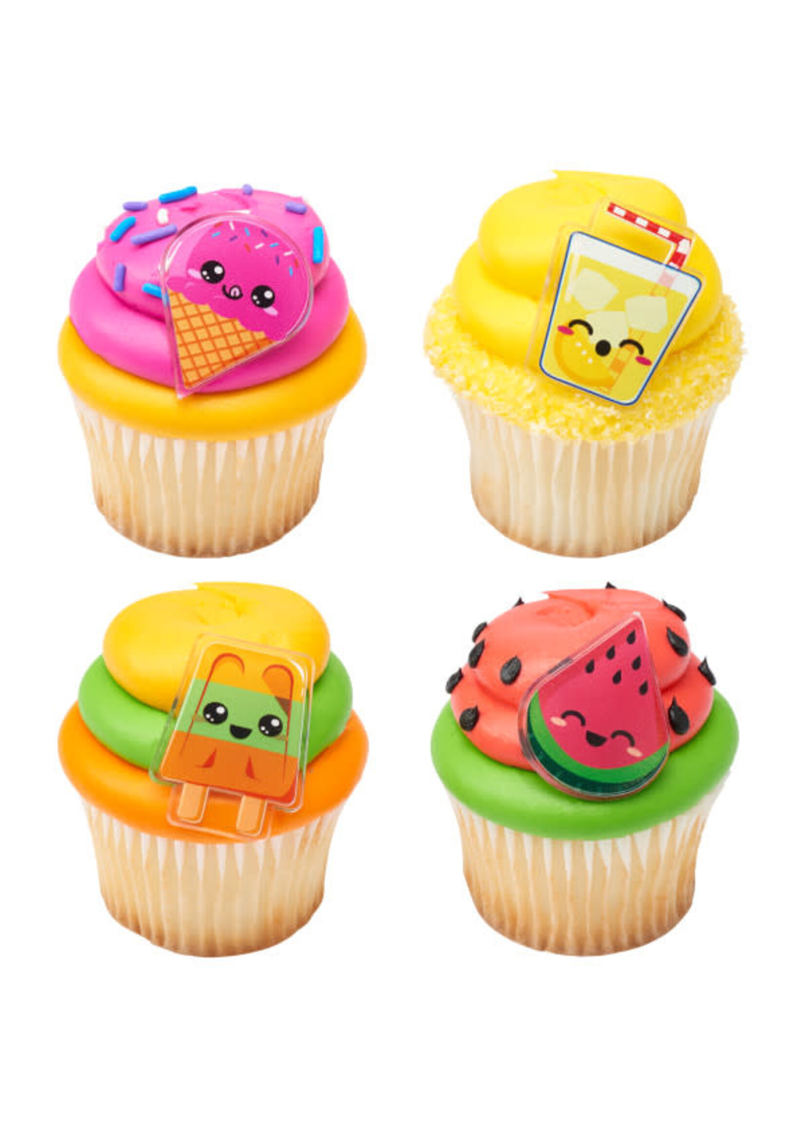 Cool Summer Treats Cupcake Rings 4/pkt