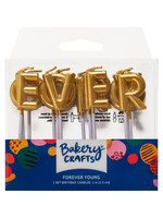 Gold Forever Young Letters Specialty Candles