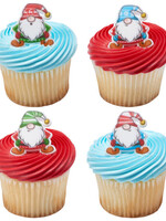 Holiday Gnomes Cupcake Rings 6/pkt