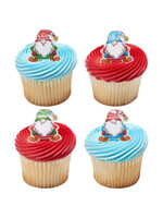 Holiday Gnomes Cupcake Rings 6/pkt