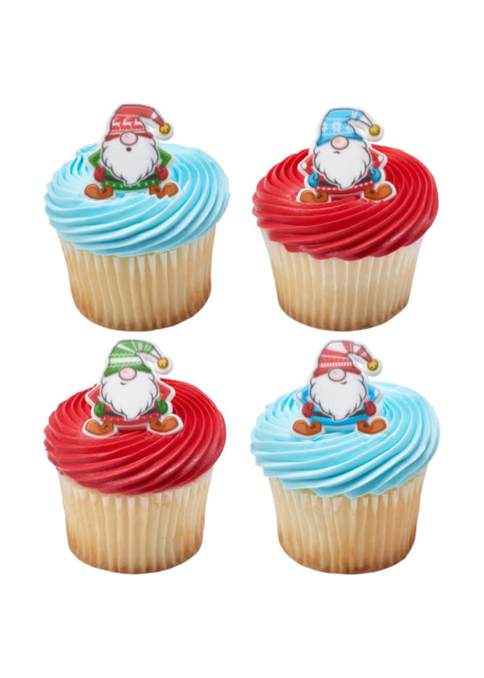 Holiday Gnomes Cupcake Rings 6/pkt