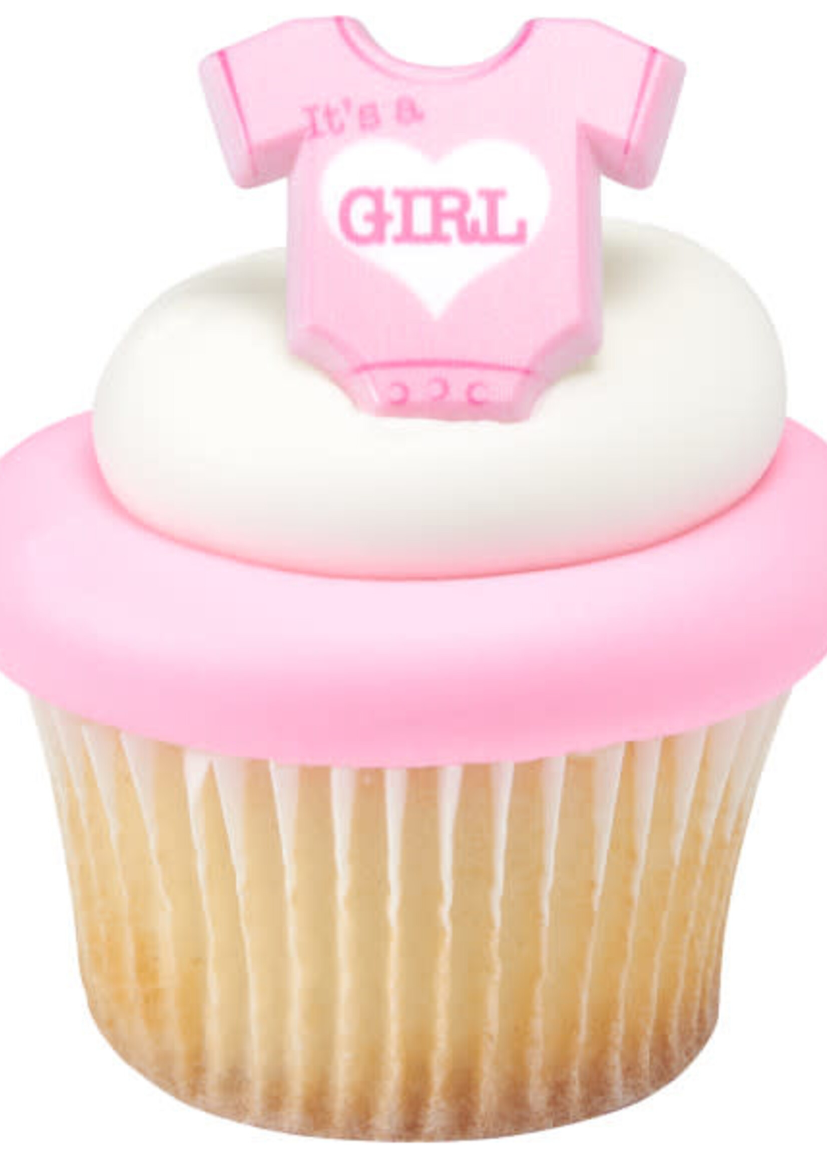 It's a Girl Cupcake Rings 4/pkt