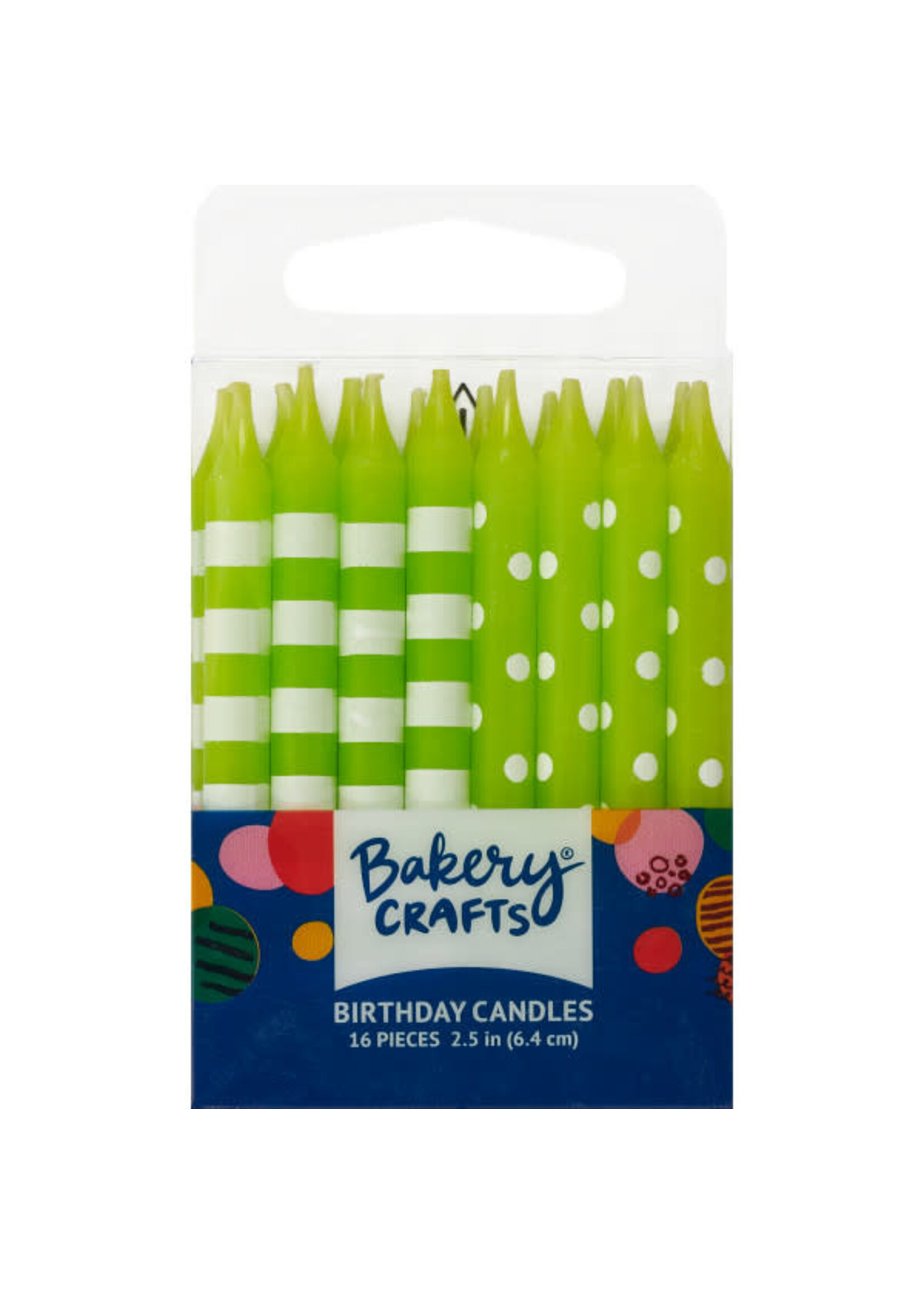 Lime Green Stripes & Dots Specialty Candles