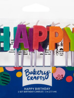 Neon Happy Birthday Letters Specialty Candles