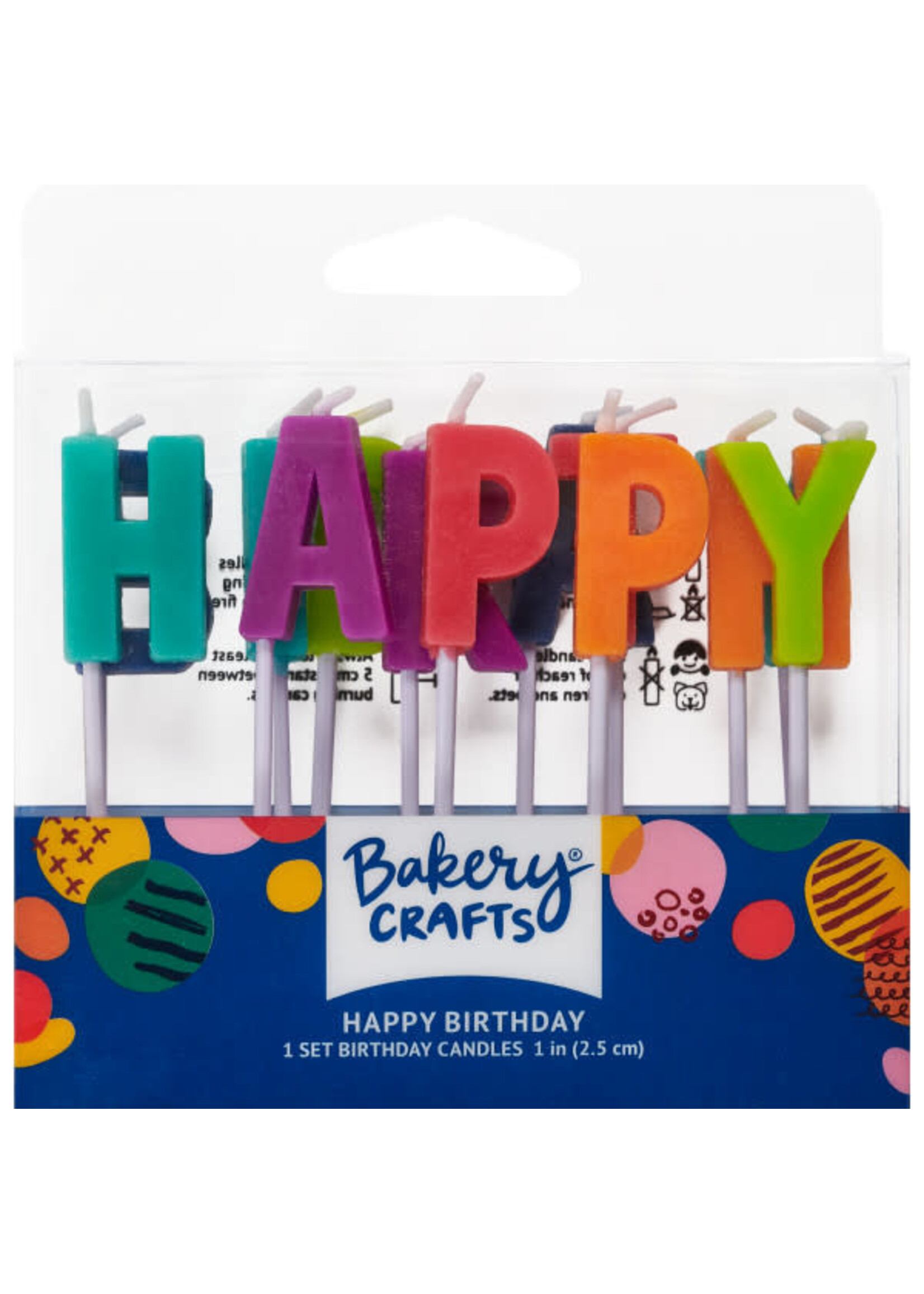 Neon Happy Birthday Letters Specialty Candles