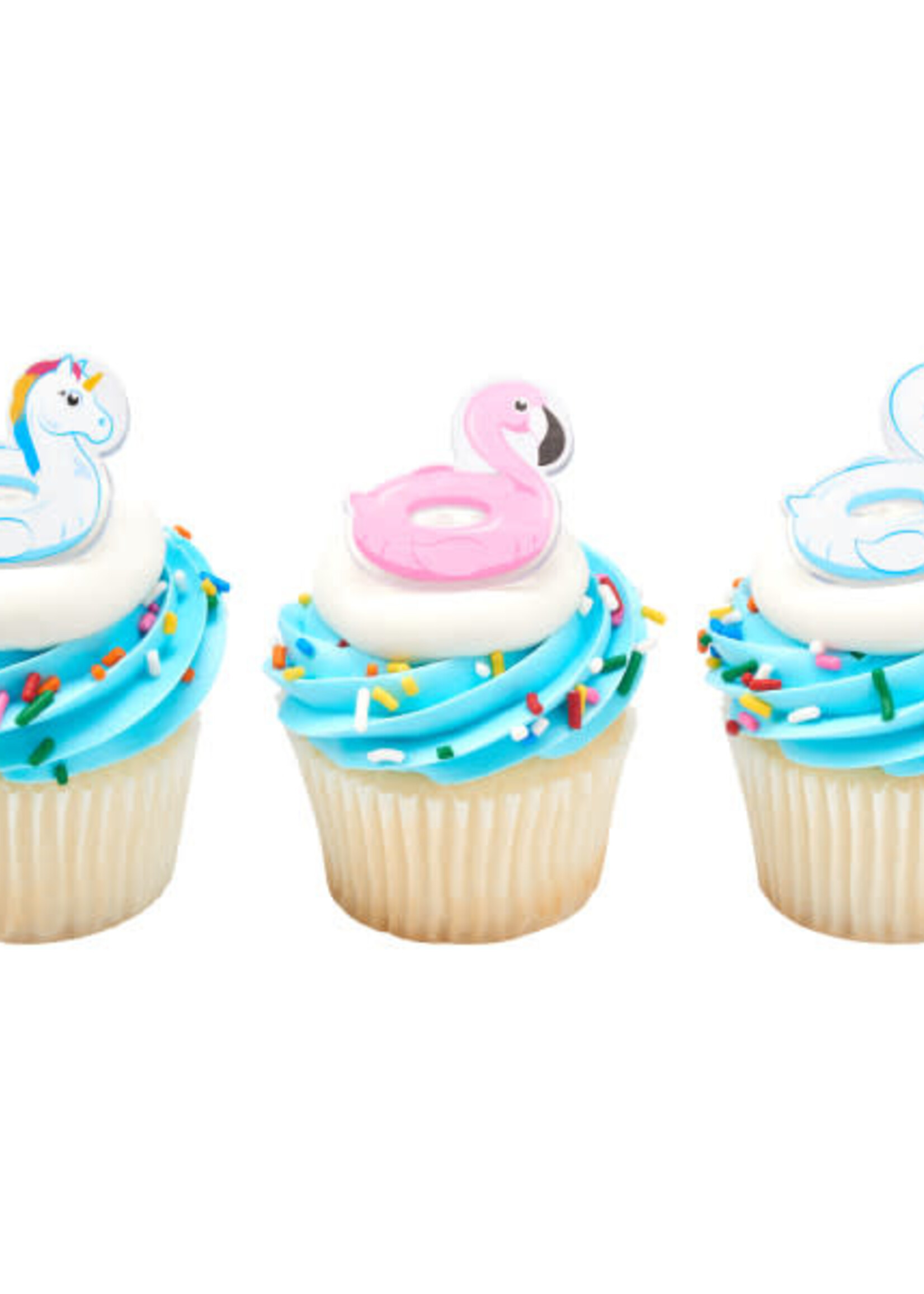 Pool Floaties Cupcake Rings 3/pkt