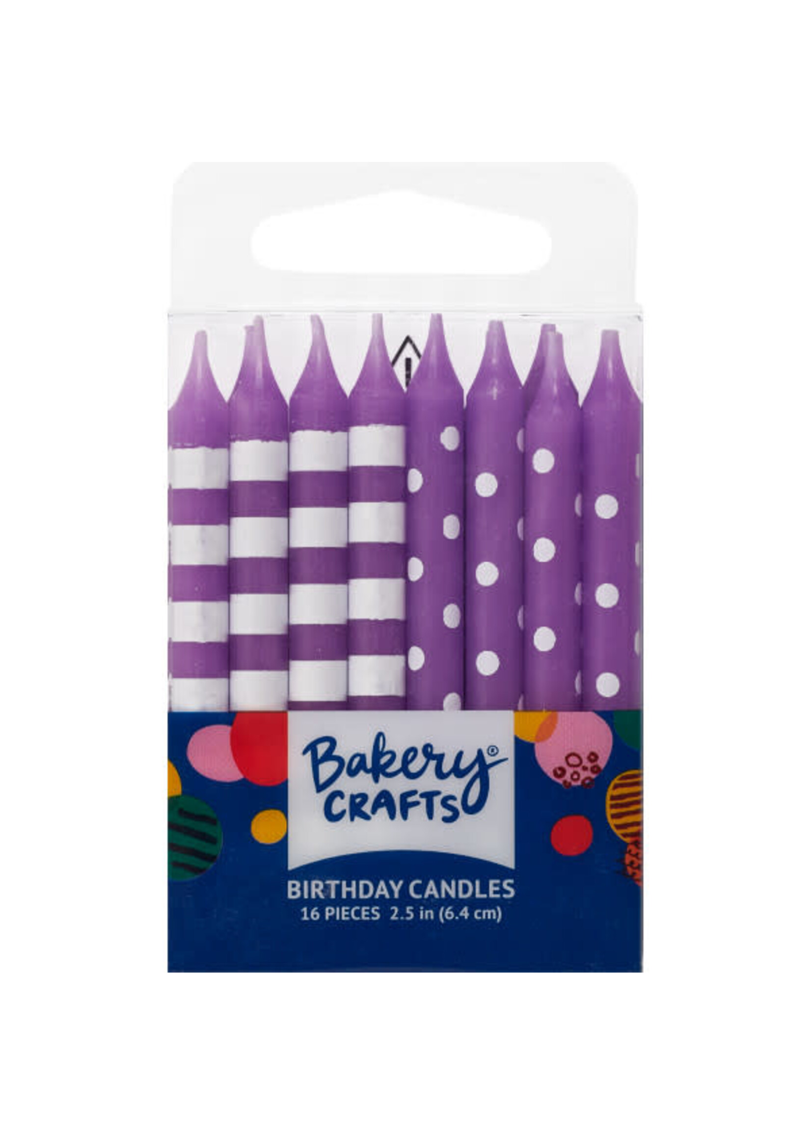 Purple Stripes & Dots Specialty Candles