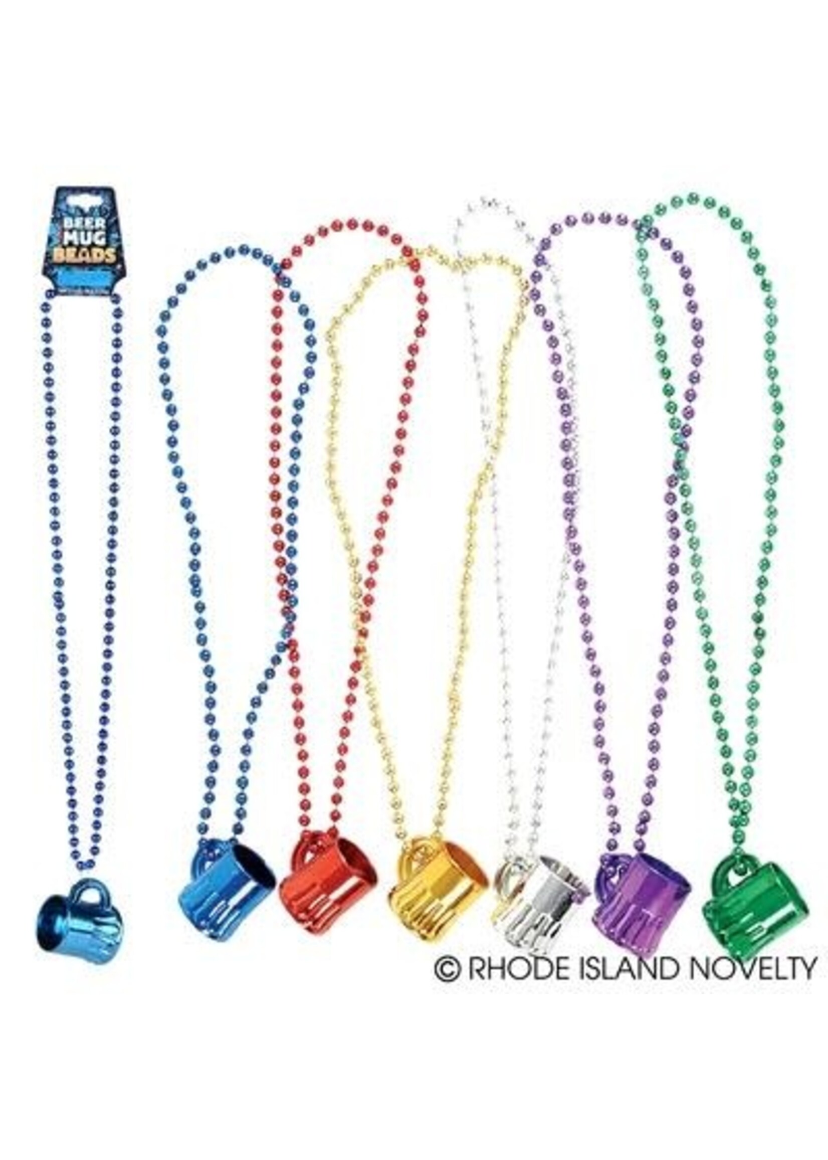 33" METALLIC BEER MUG BEADS