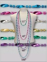 33" Metallic Swirls BEADS Assorted 6/PKT