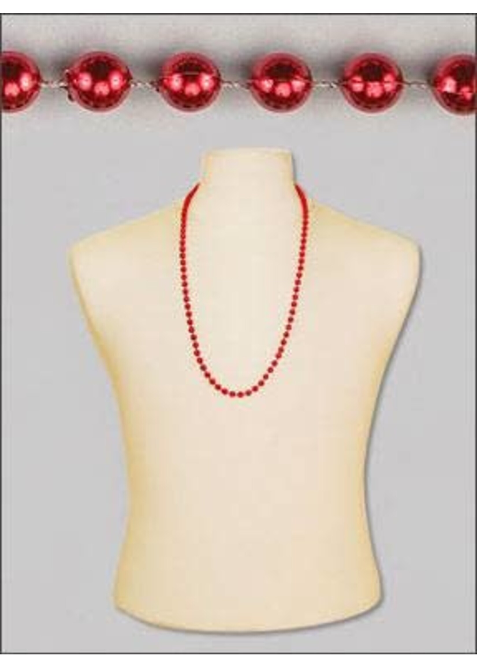 33" 7mm Round Metallic Red ­BEADS 6/PKY