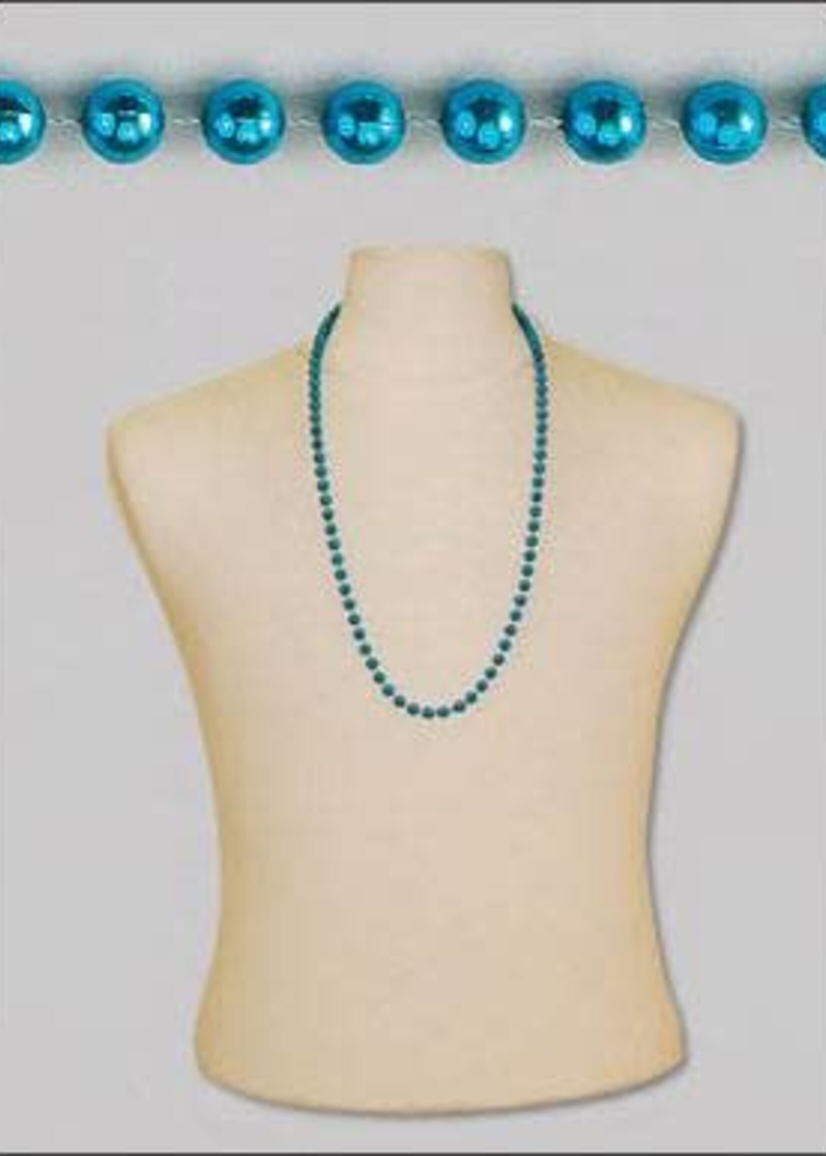 33" 7mm Round Metallic Turquoise BEADS ­ 6/PKT