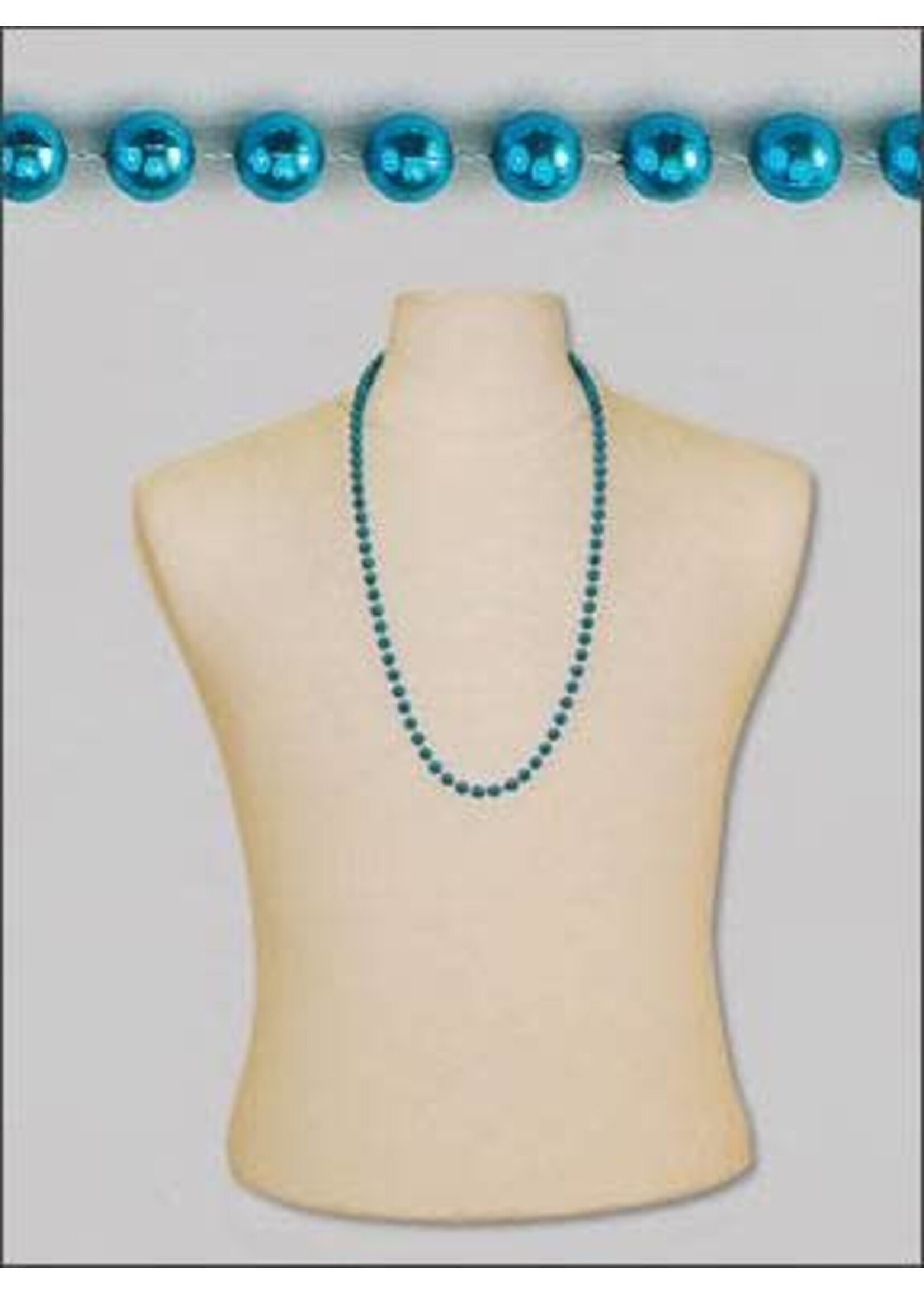 33" 7mm Round Metallic Turquoise BEADS ­ 6/PKT