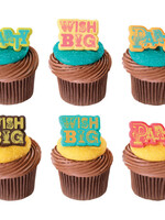 Party & Wish Big Cupcake Rings 6/pkt