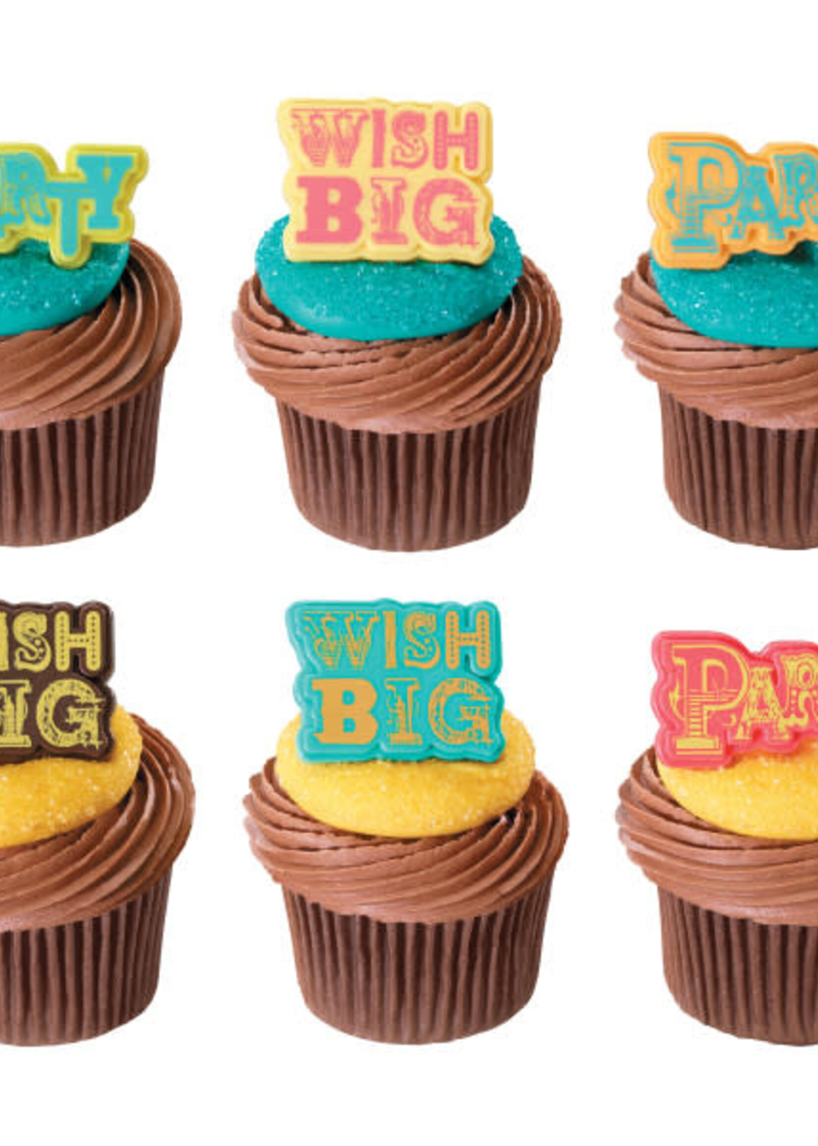 Party & Wish Big Cupcake Rings 6/pkt